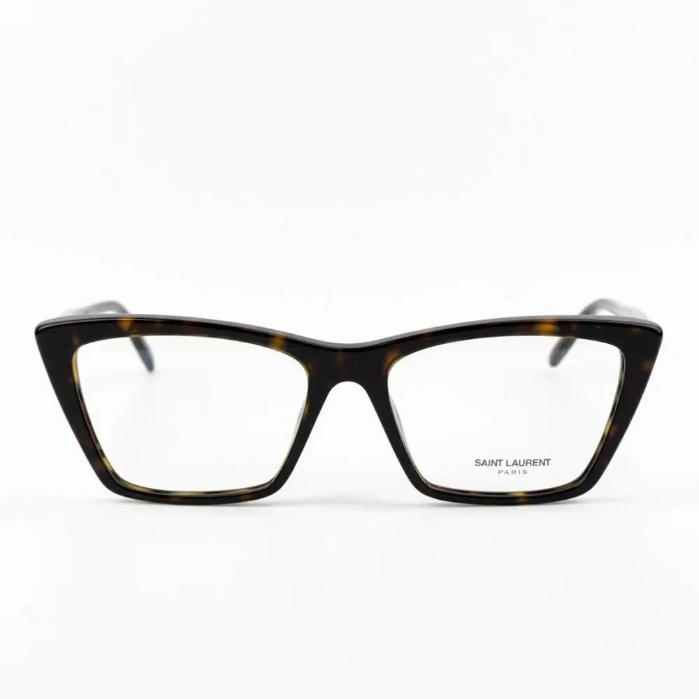 NEW Saint Laurent SL737 MICA THIN OPT 002 Dark Havana Cat Eye Unisex Eyeglasses